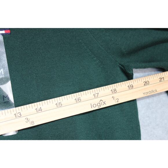 Tommy Hilfiger NWT Green V Neck Sweater Size Medium Mens - Picture 4 of 6